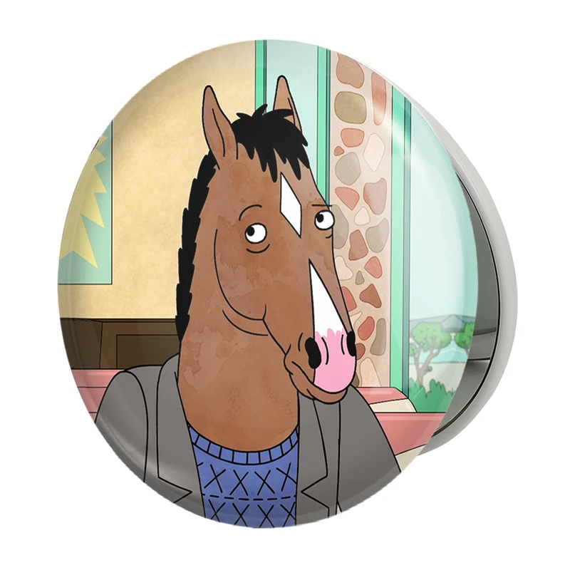 آینه جیبی خندالو طرح سریال بوجک هورسمن Bojack Horseman مدل تاشو کد 1140 