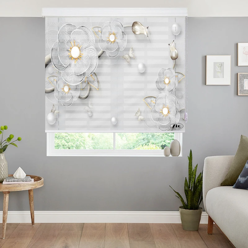 پرده زبرا زیو مدل 3D-1096 سایز 150x200 سانتی متر