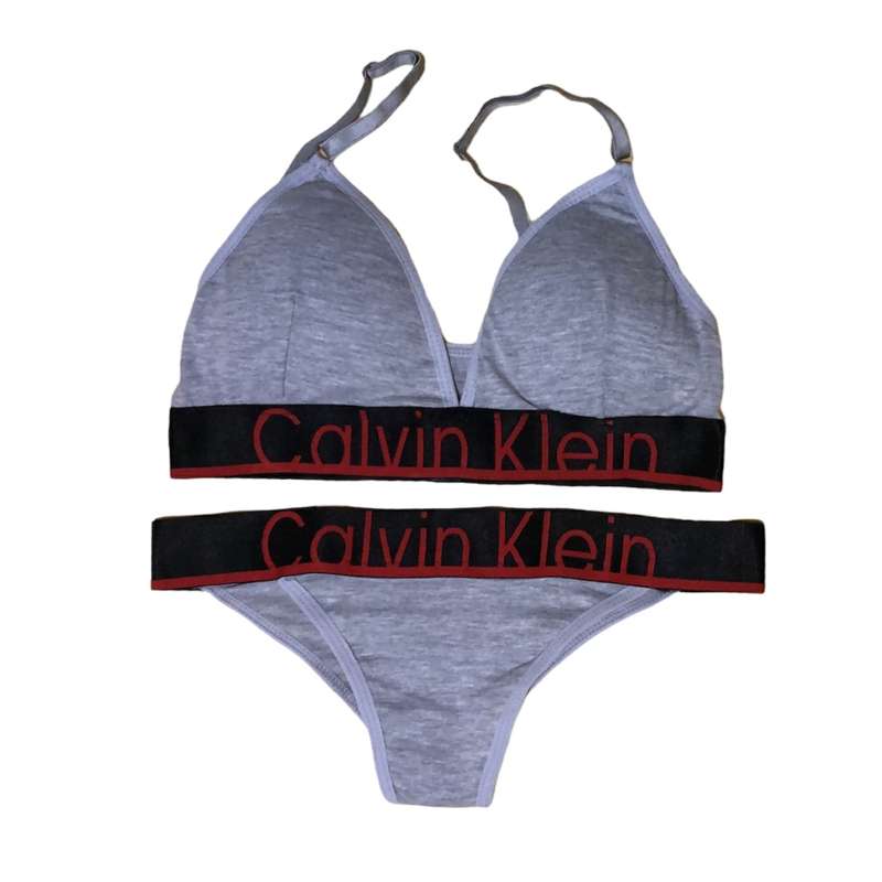 ست شورت و سوتین زنانه کلوین کلاین مدل مثلتی X-05