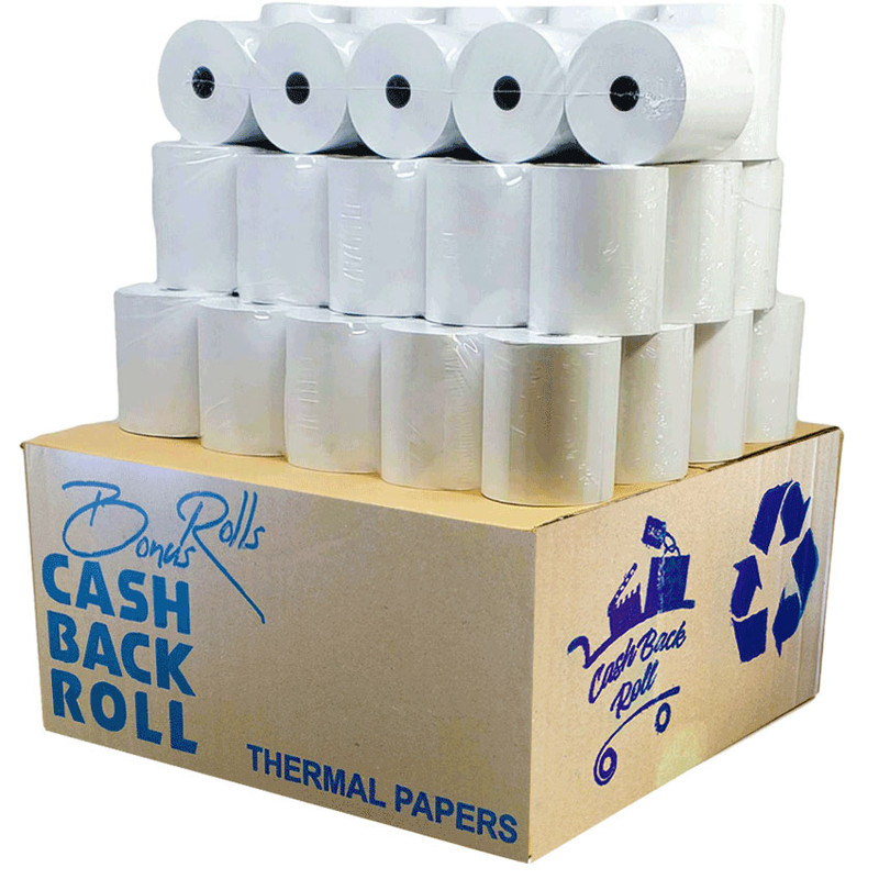 کاغذ رول پرینتر حرارتی مدل 140403 پشت چاپدار بسته 84 عددی