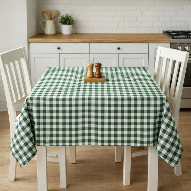 رومیزی مدل چهارخانه  سایز 70x70 سانتی‌متر