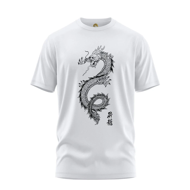 تی شرت آستین کوتاه مردانه هومرو مدل TW166 طرح اژدها