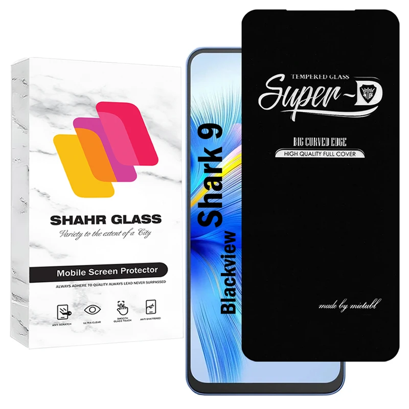 محافظ صفحه نمایش شهر گلس مدل SUPERDNSH مناسب برای گوشی موبایل بلک ویو  Shark 9
