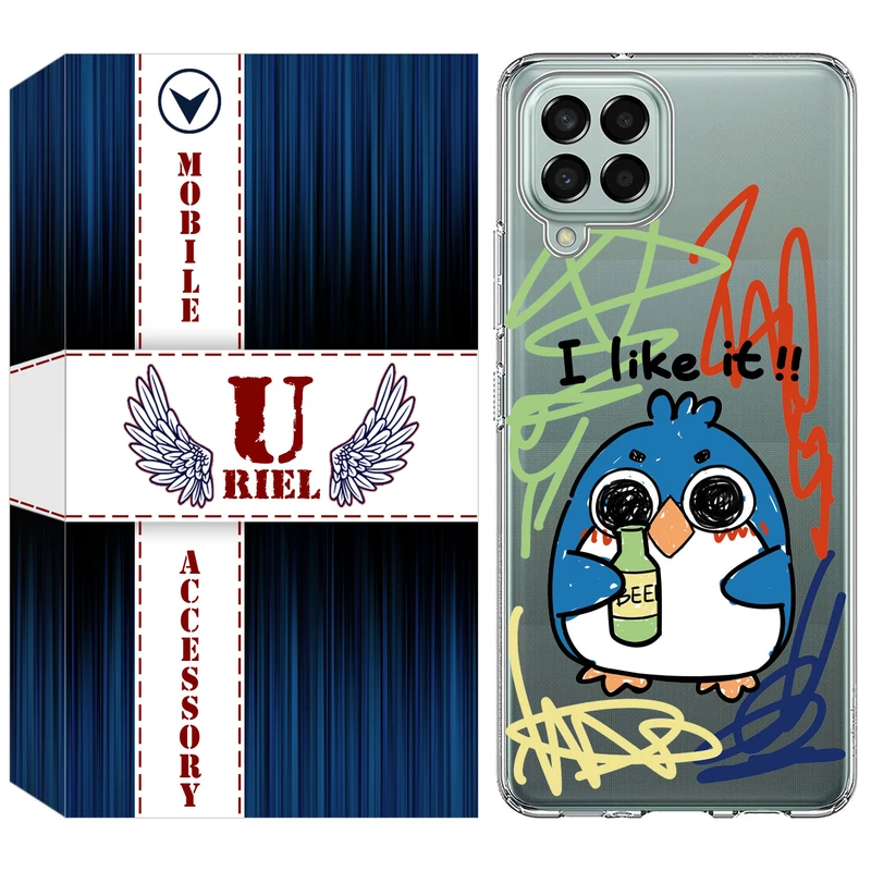 کاور یوریل قاب مدل Clear کد 23 طرح جوجه نقاش مناسب برای گوشی موبایل سامسونگ Galaxy M33