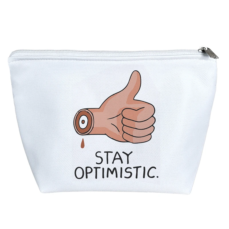 کیف لوازم آرایش دخترانه خندالو مدل Stay Optimistic کد 6638