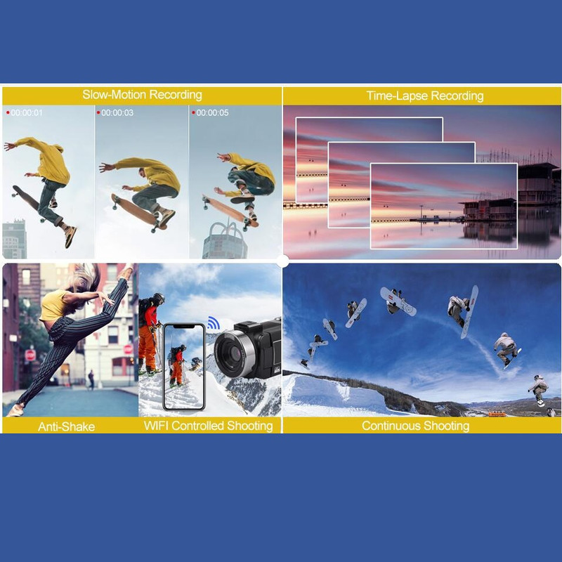 دوربین فیلم برداری مدل 8k 48MP 16X Auto Focus