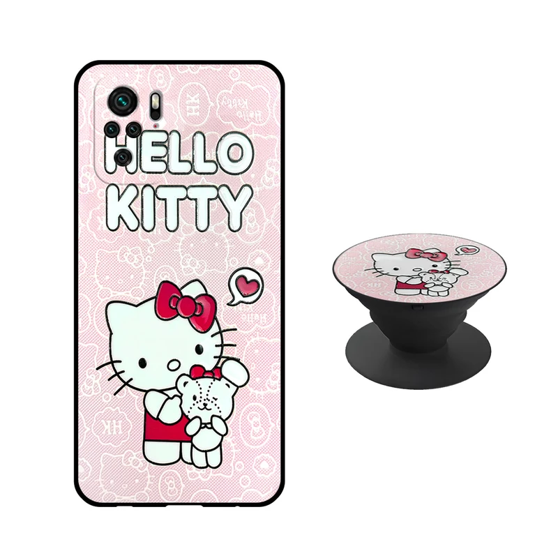 کاور دکین مدل Rikki طرح Tedy مناسب برای گوشی موبایل شیائومی Redmi Note 10 4G/ Note 10s به همراه پایه نگهدارنده