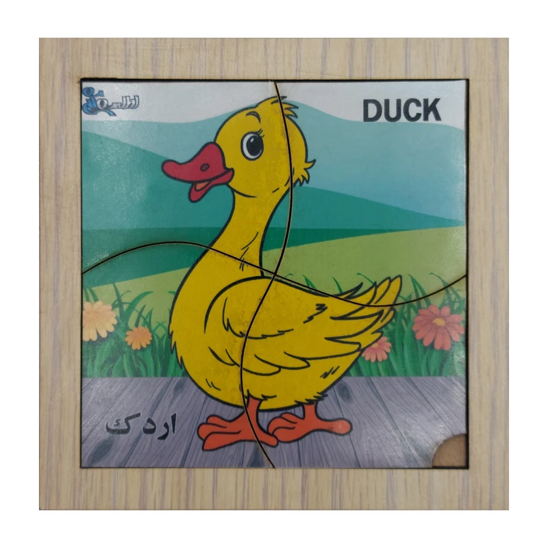 پازل 4 تکه اطلس آبی طرح اردک مدل p4-007