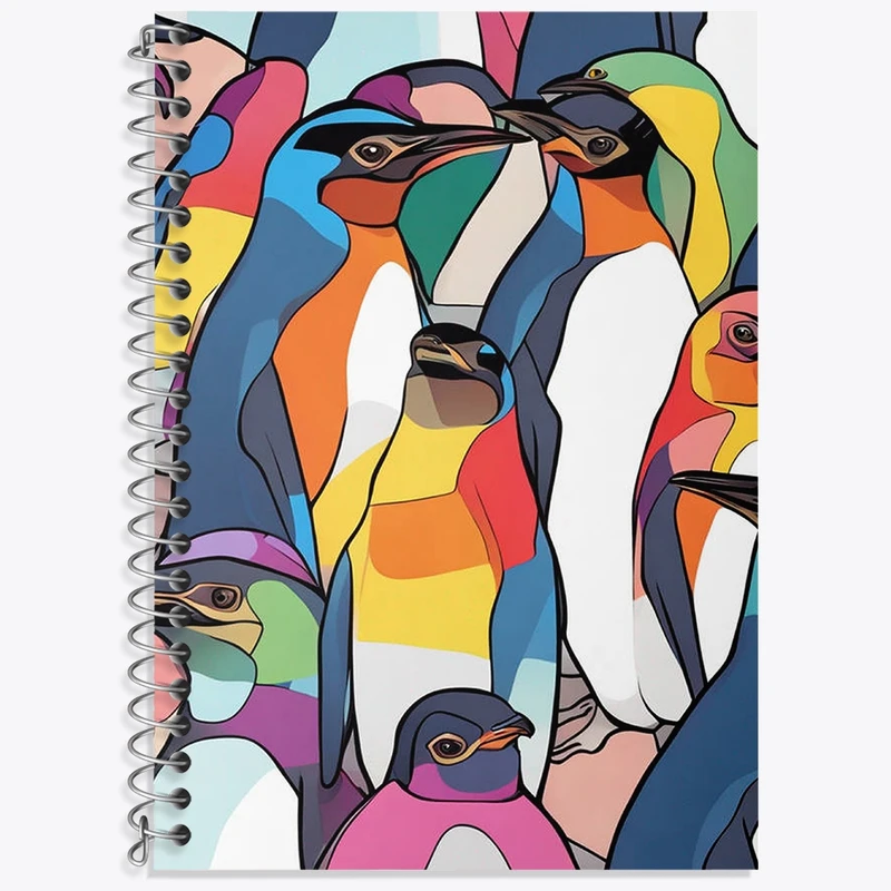 دفتر لغت 50 برگ خندالو طرح پترن پنگوئن کد N1445