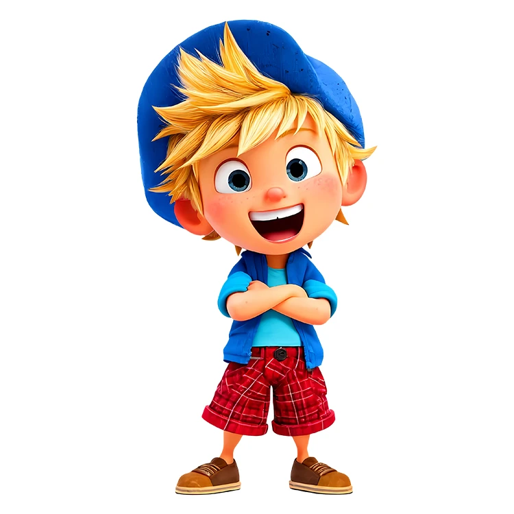 استیکر پارچه و لباس پاد آفرین مدل کارتونی پسرانه فانتزی بامزه کد S3760