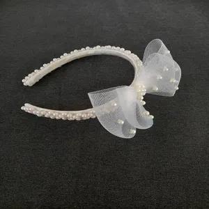 تل مو دخترانه مدل مرواریدی پاپیونی کد 227