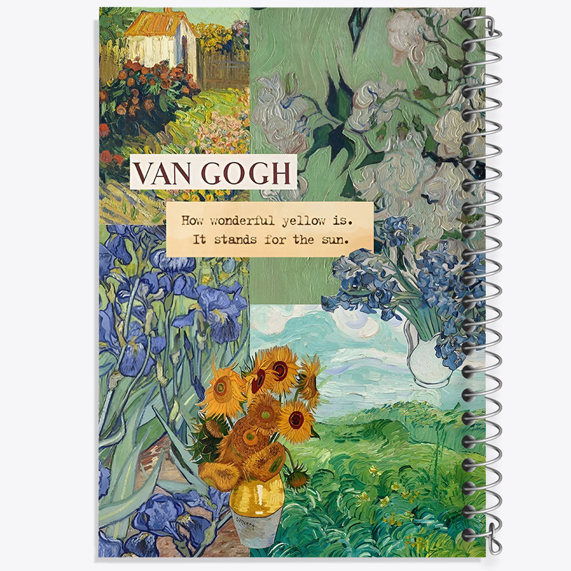 دفتر مشق 50 برگ خندالو طرح ونسان ونگوگ کد N4170