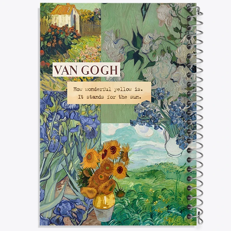 دفتر ژورنال نویسی 50 برگ خندالو مدل نقطه ای طرح ونسان ونگوگ کد N4170