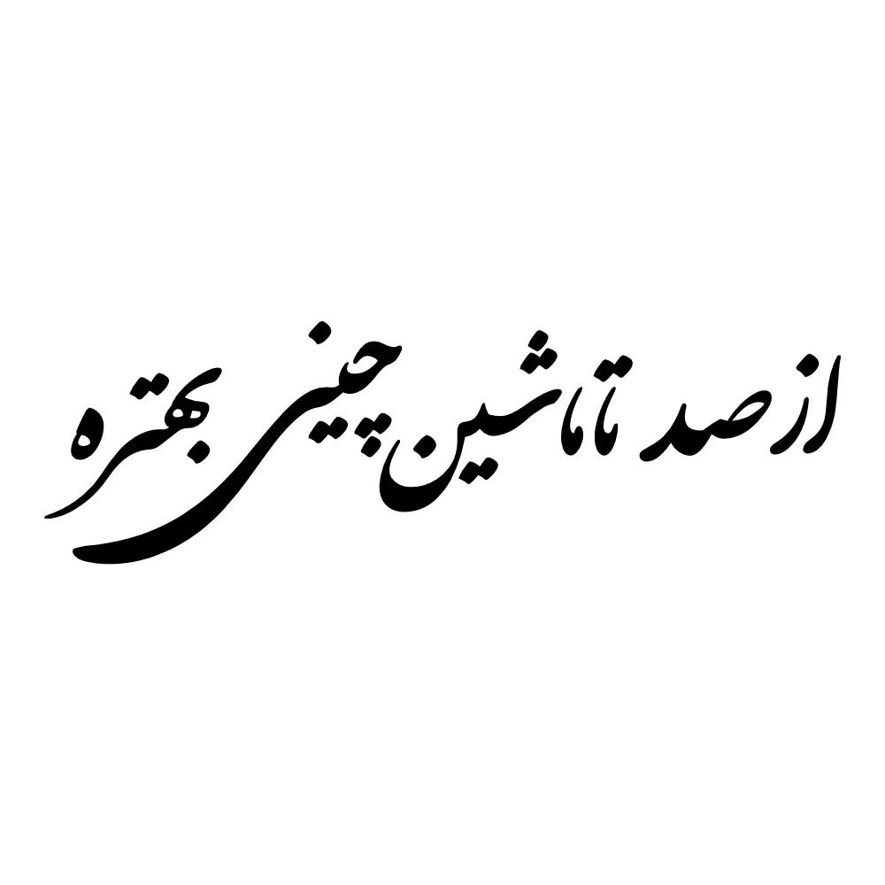 برچسب بدنه خودرو طرح از صد تا ماشین چینی بهتره کد MT-B423