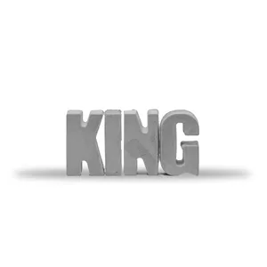 مجسمه طرح حروف بتنی مدل KING مجموعه 4 عددی
