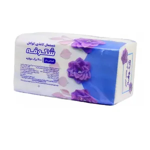 دستمال کاغذی  200 برگ شکوفه مدل کوکتل دو لایه