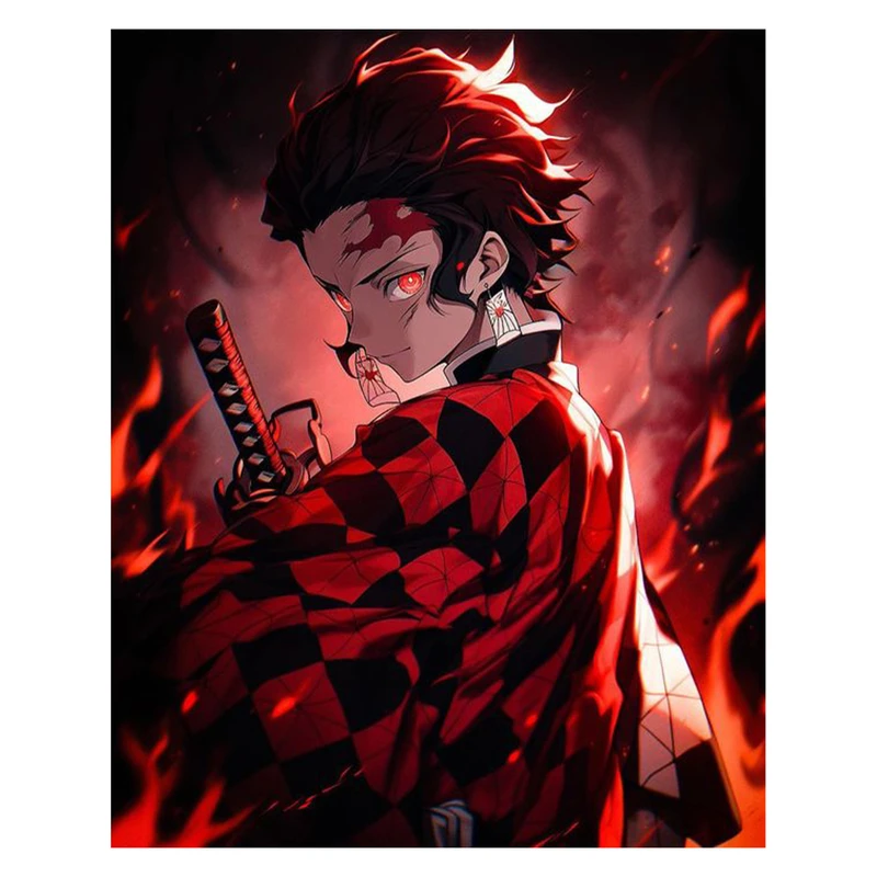 استیکر لپ تاپ و موبایل مدل انیمه طرح شیطان کش کامادو تانجیرو demon slayer kamado tanjiro کد 286