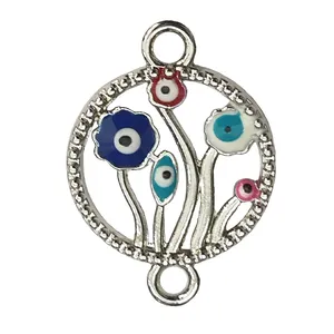 آویز دستبند مدل چشم و نظر گل AD 428