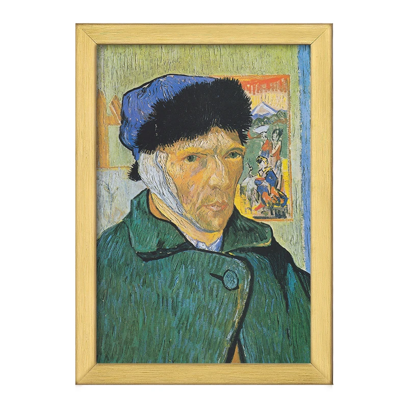 تابلو خندالو طرح سلف پرتره ونسان ونگوگ (Van Gogh) کد 36810