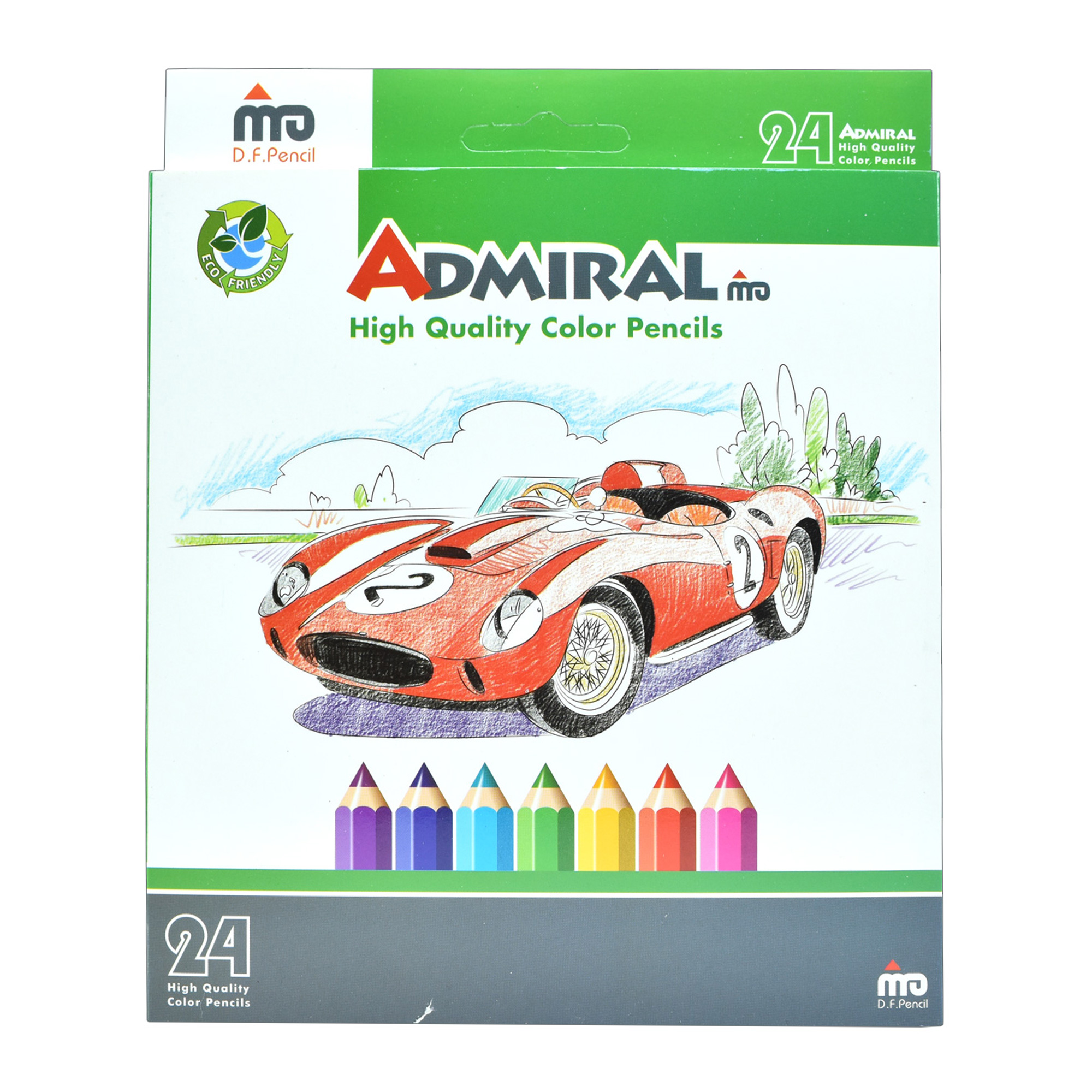 مداد رنگی 24 رنگ آدمیرال مدل Car