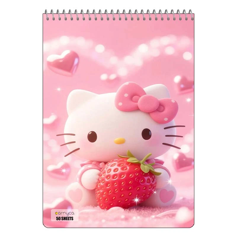 دفتر نقاشی 50 برگ سیمی کارنیکا طرح هلو کیتی hello kitty کد 29708
