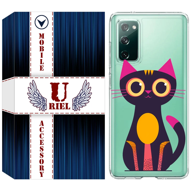 کاور یوریل قاب مدل Clear کد 46 طرح گربه مناسب برای گوشی موبایل سامسونگ Galaxy S20 FE