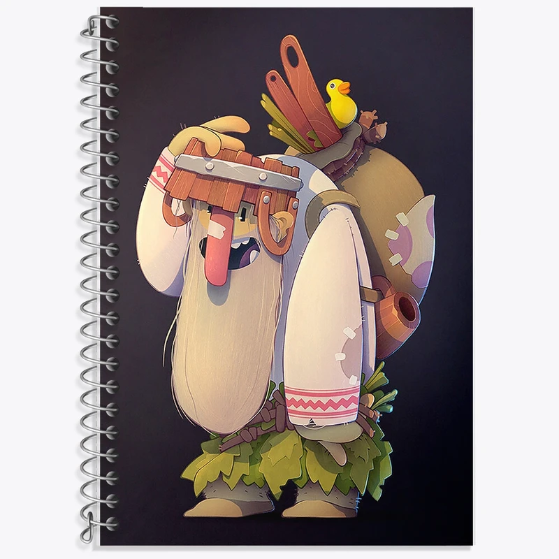 دفتر زبان 50 برگ خندالو مدل سه خط طرح فانتزی کد F186