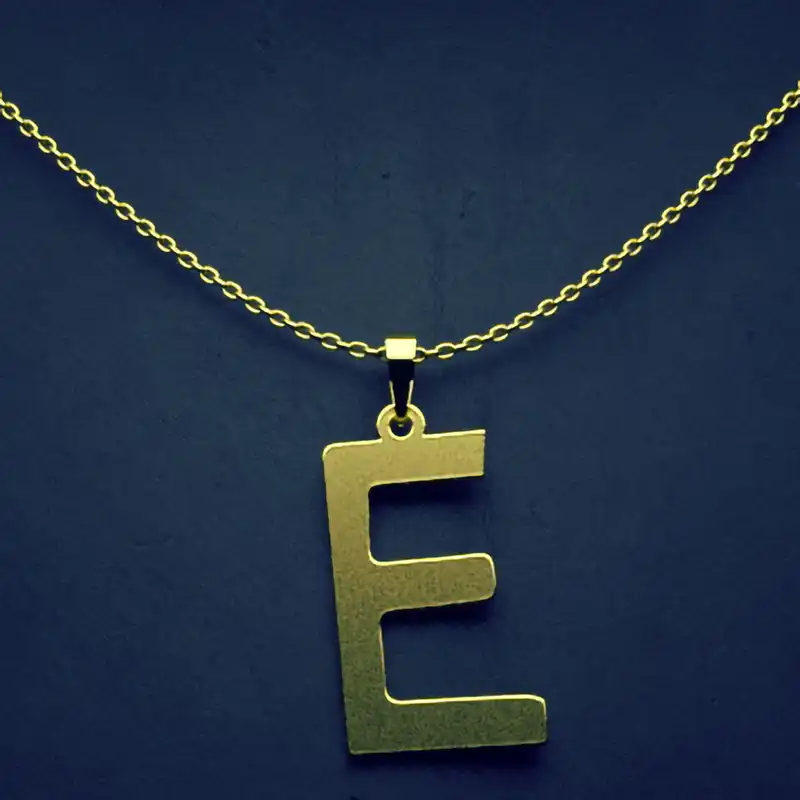 گردنبند طلا 18 عیار زنانه مدوپد مدل حرف E کد H3-1-1239