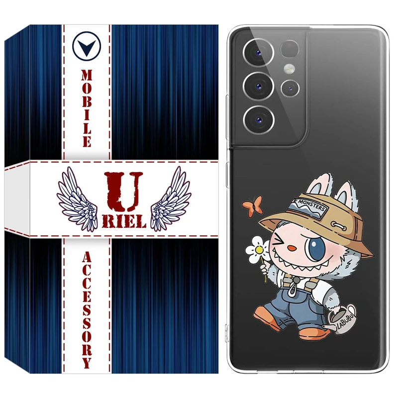 کاور یوریل مدل Clear کد 111 طرح لبوبو مناسب برای گوشی موبایل سامسونگ Galaxy S21 Ultra