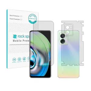 Rockspace HyGEL model clear screen protector suitable for Realme V23 mobile phone along with the phone back protector