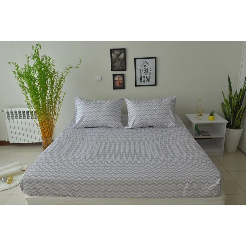 سرویس ملحفه بومرنگ مدل ZigzagC-160 دونفره 3 تکه