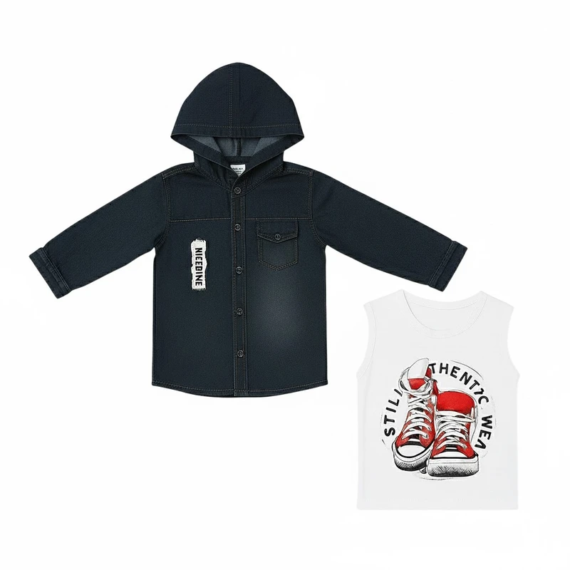 ست پیراهن و تاپ پسرانه مدل FRT-548