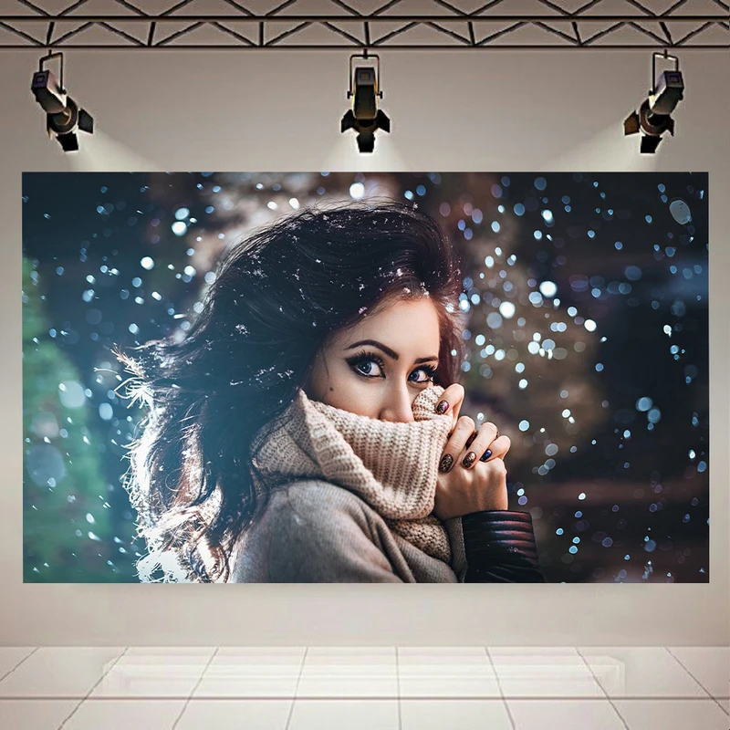 تابلو بوم طرح مخمل دختر مدل آرایشگاه زنانه کد AR30783
