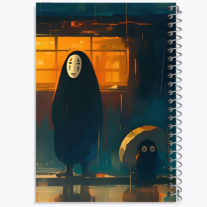 دفتر ژورنال نویسی 50 برگ خندالو مدل نقطه ای طرح انیمه شهر اشباح (Spirited Away) کد F5592