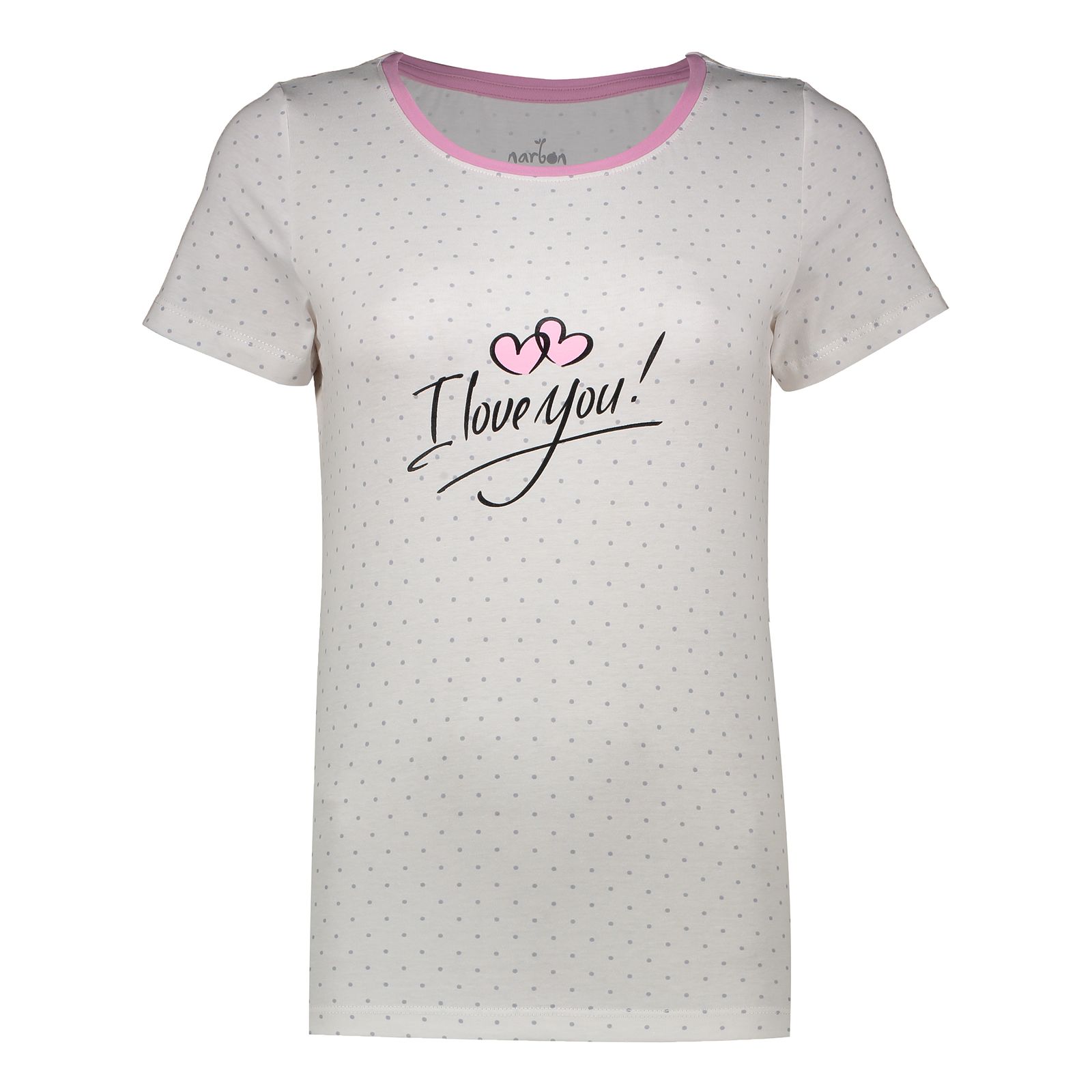 تی شرت آستین کوتاه زنانه ناربن مدل 1521797-3415 رنگ سفید