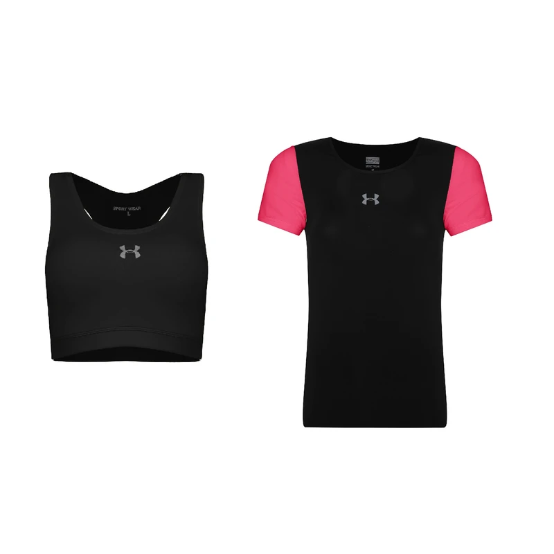 ست تی شرت ونیم تنه ورزشی زنانه مدل 7101-1801