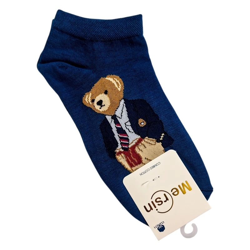 جوراب ساق کوتاه زنانه مدل خرس کت و شلوار پوش 3