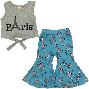 ست تاپ و شلوار دخترانه مدل paris 