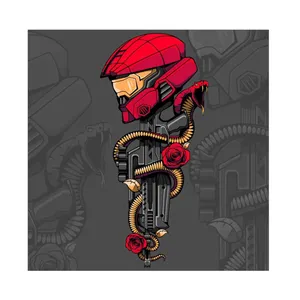 استیکر لپ تاپ و موبایل مدل بازی طرح هیلو مستر چیف Halo Master Chief کد 3707