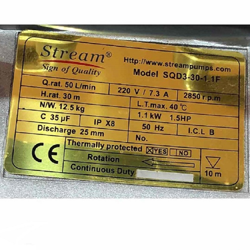 پمپ کف کش استریم مدل SQD3-30-1.1F