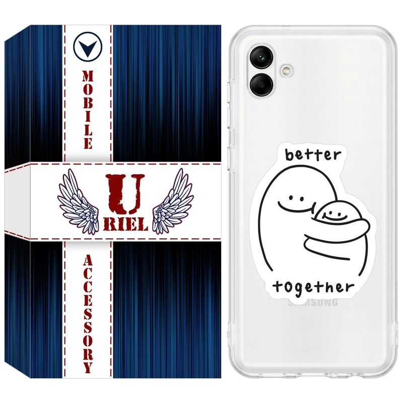 کاور یوریل مدل Clear کد 90 طرح Together مناسب برای گوشی موبایل سامسونگ Galaxy A04e