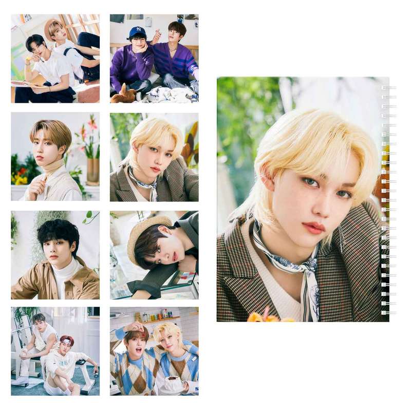 دفتر یادداشت باژیکان مدل استری کیدز کد 20111178 به همراه فتوکارت مجموعه 8 عددی