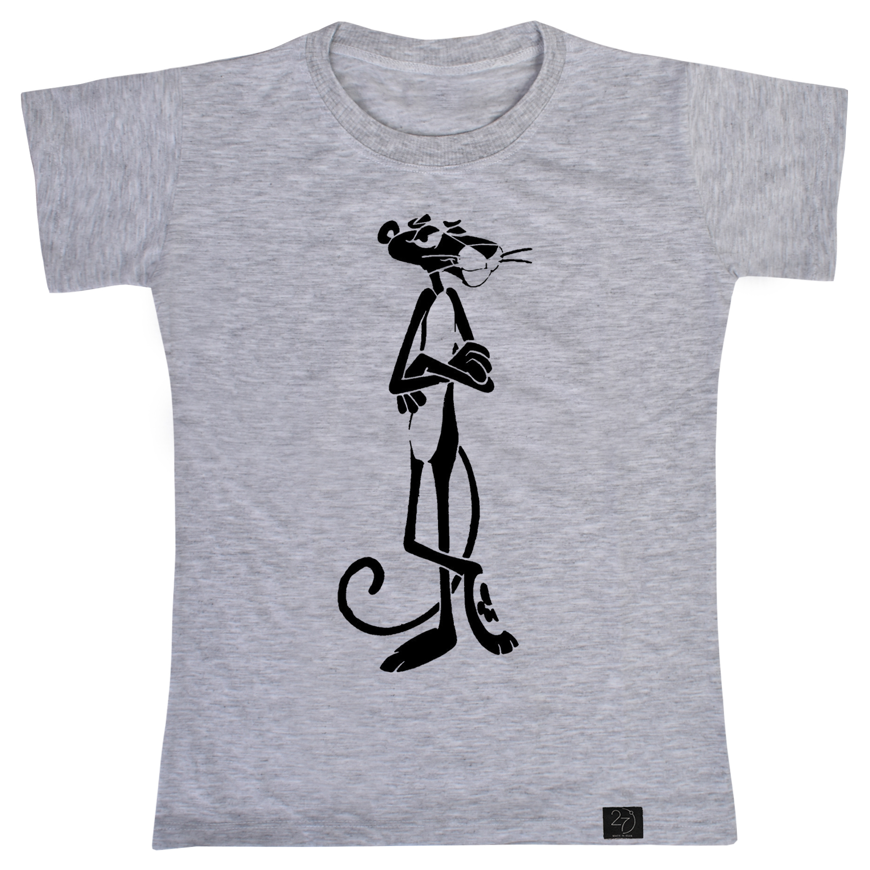 تی شرت آستین کوتاه دخترانه 27 مدل پلنگ صورتی کد G09