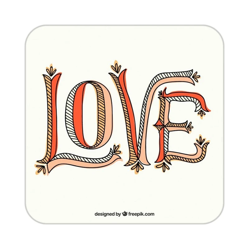 زیر لیوانی کاکتی طرح عاشقانه مدل mp37985