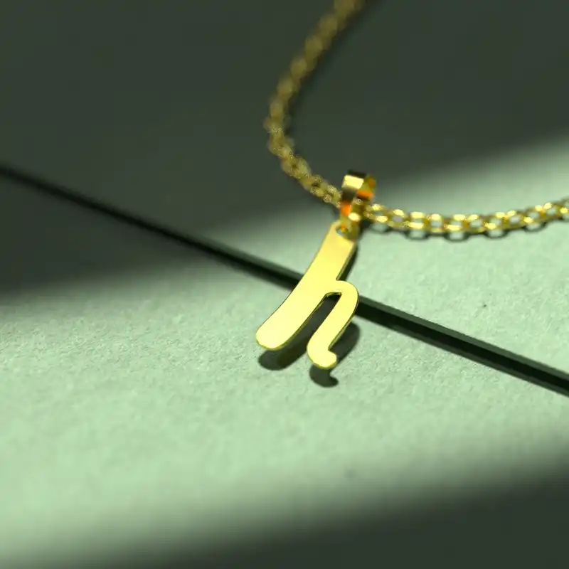 گردنبند طلا 18 عیار زنانه مدوپد مدل حرف H کد H3-1-1398