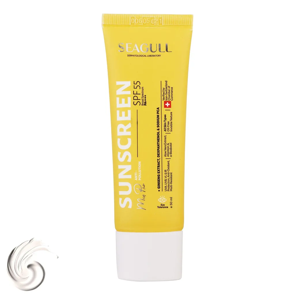 کرم ضدآفتاب آقایان سی گل مدل SPF55، حجم 50 میلی‌لیتر