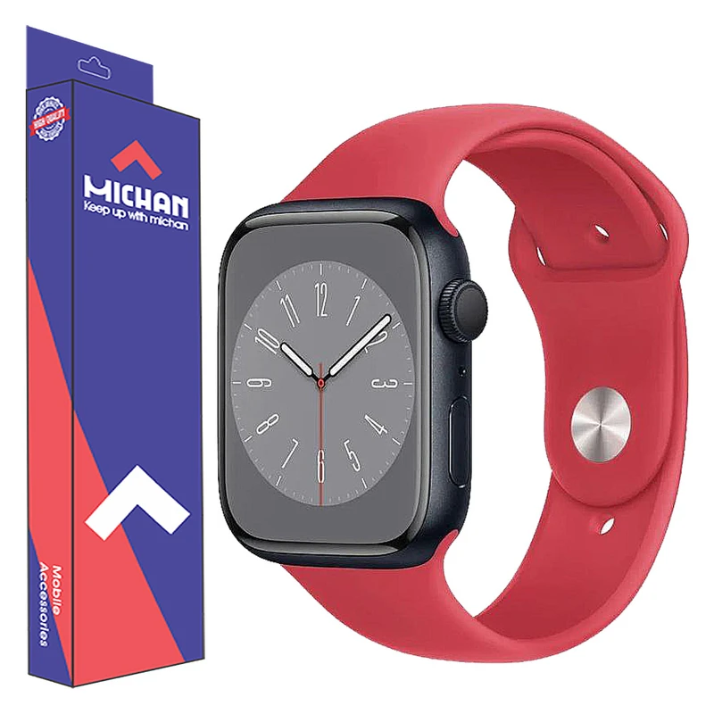 بند میچان مدل Silicone ColorFull مناسب برای اپل واج سری 10 46 میلی متری
