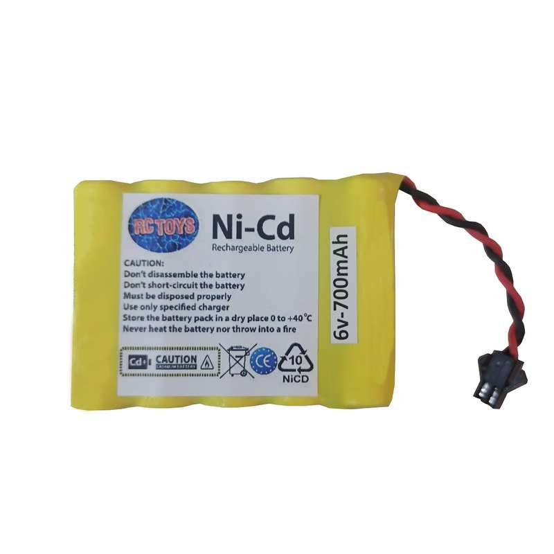 باتری ماشین کنترلی آرسی تویز کد RCT-6v-700-SM به همراه سوکت SM
