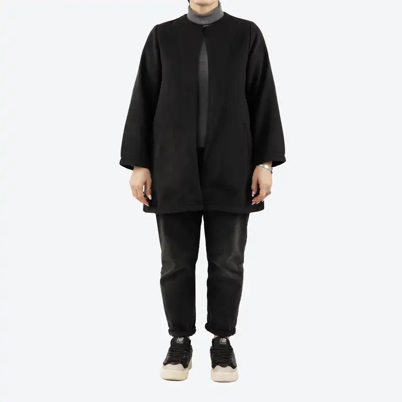 پالتو زنانه پاتن جامه مدل فوتر 129031020196846 رنگ مشکی