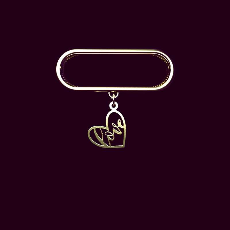 آویز ساعت طلا 18 عیار زنانه مدوپد مدل LOVE کد SD1-1355